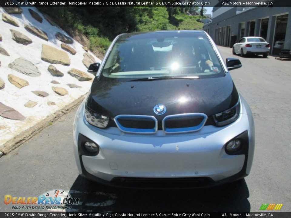 2015 BMW i3 with Range Extender Ionic Silver Metallic / Giga Cassia Natural Leather & Carum Spice Grey Wool Cloth Photo #8