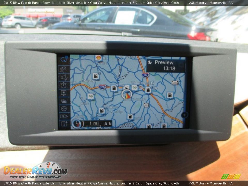 2015 BMW i3 with Range Extender Ionic Silver Metallic / Giga Cassia Natural Leather & Carum Spice Grey Wool Cloth Photo #16