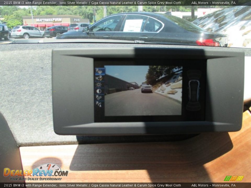 2015 BMW i3 with Range Extender Ionic Silver Metallic / Giga Cassia Natural Leather & Carum Spice Grey Wool Cloth Photo #17