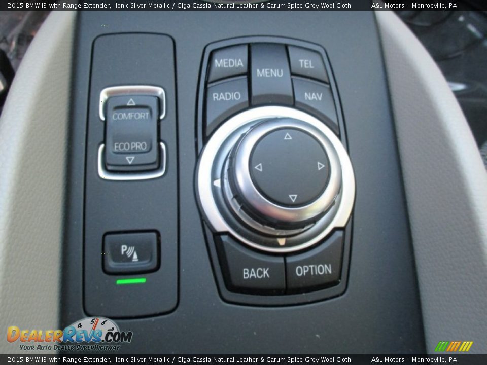 2015 BMW i3 with Range Extender Ionic Silver Metallic / Giga Cassia Natural Leather & Carum Spice Grey Wool Cloth Photo #18
