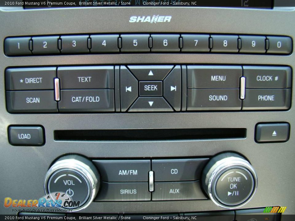 2010 Ford Mustang V6 Premium Coupe Brilliant Silver Metallic / Stone Photo #19