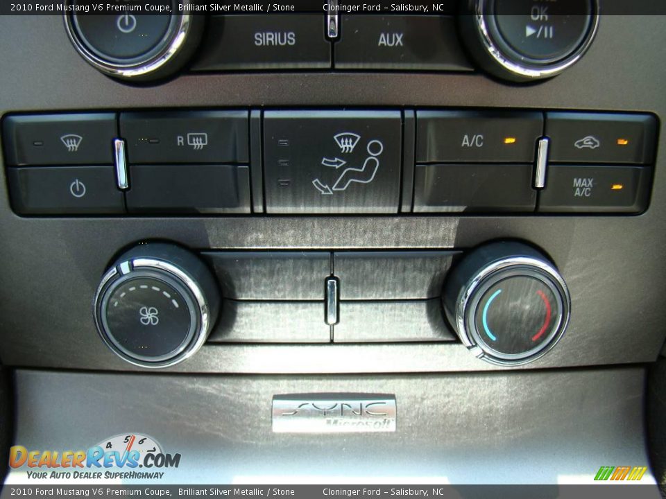 2010 Ford Mustang V6 Premium Coupe Brilliant Silver Metallic / Stone Photo #20