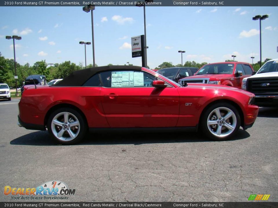 2010 Ford Mustang GT Premium Convertible Red Candy Metallic / Charcoal Black/Cashmere Photo #2