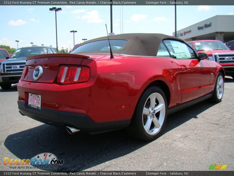 2010 Ford Mustang GT Premium Convertible Red Candy Metallic / Charcoal Black/Cashmere Photo #3