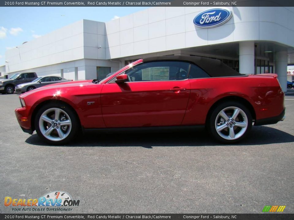 2010 Ford Mustang GT Premium Convertible Red Candy Metallic / Charcoal Black/Cashmere Photo #5