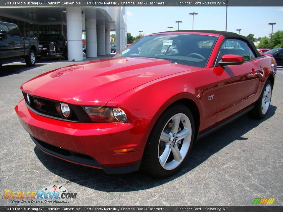 2010 Ford Mustang GT Premium Convertible Red Candy Metallic / Charcoal Black/Cashmere Photo #6