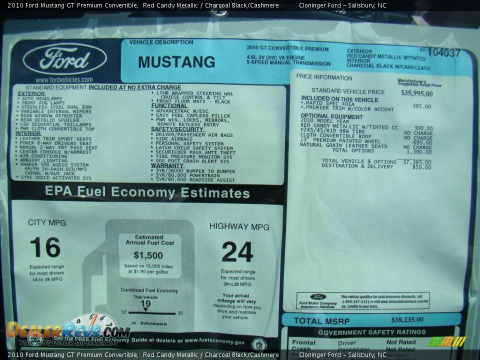 2010 Ford Mustang GT Premium Convertible Red Candy Metallic / Charcoal Black/Cashmere Photo #12