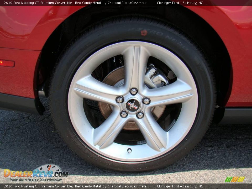 2010 Ford Mustang GT Premium Convertible Red Candy Metallic / Charcoal Black/Cashmere Photo #13
