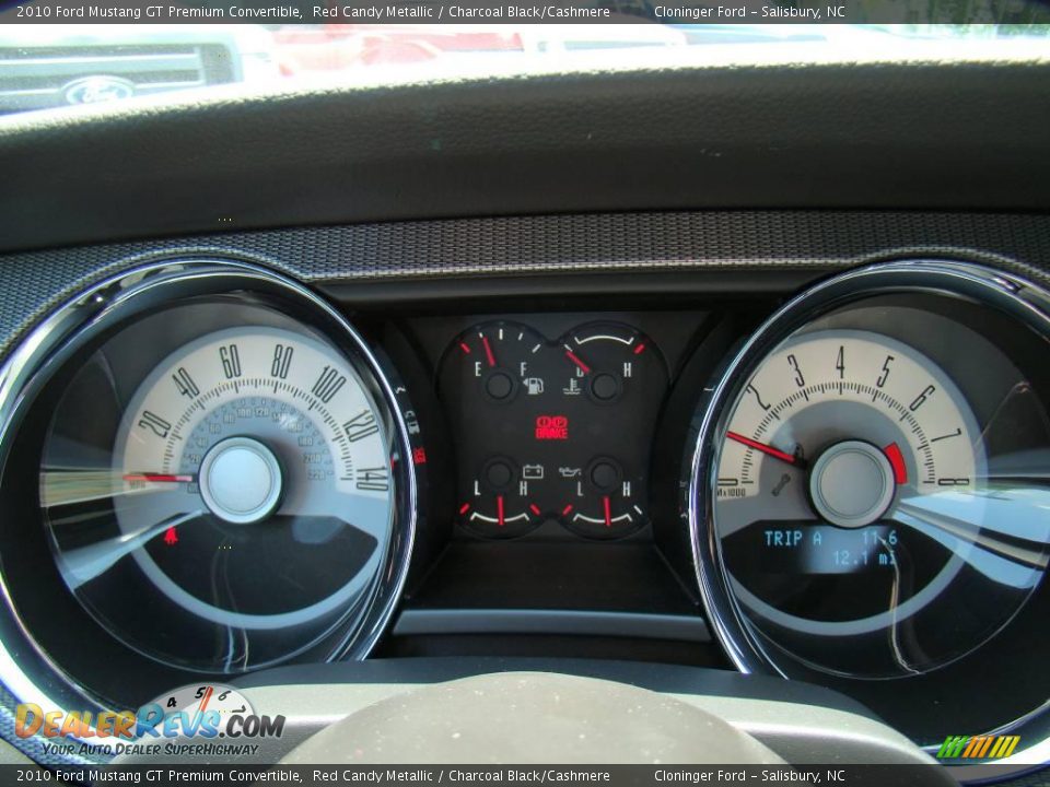 2010 Ford Mustang GT Premium Convertible Red Candy Metallic / Charcoal Black/Cashmere Photo #16