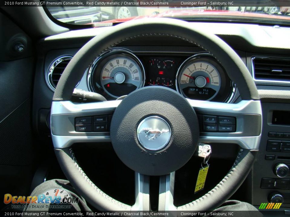 2010 Ford Mustang GT Premium Convertible Red Candy Metallic / Charcoal Black/Cashmere Photo #17
