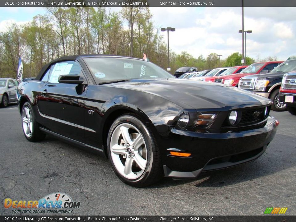 2010 Ford Mustang GT Premium Convertible Black / Charcoal Black/Cashmere Photo #1