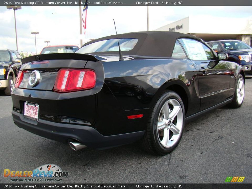 2010 Ford Mustang GT Premium Convertible Black / Charcoal Black/Cashmere Photo #3