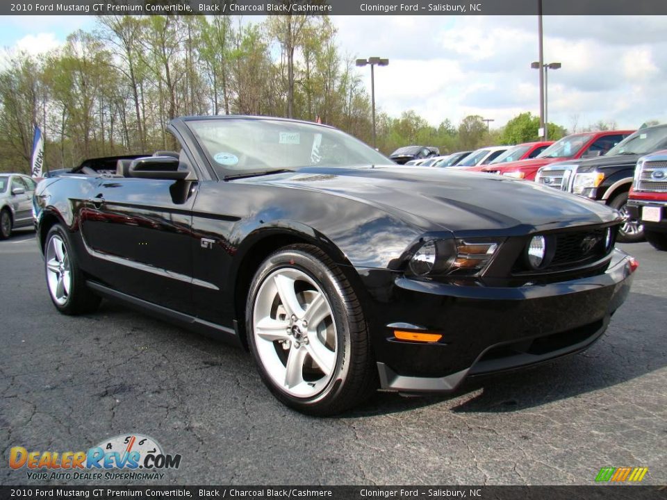 2010 Ford Mustang GT Premium Convertible Black / Charcoal Black/Cashmere Photo #5