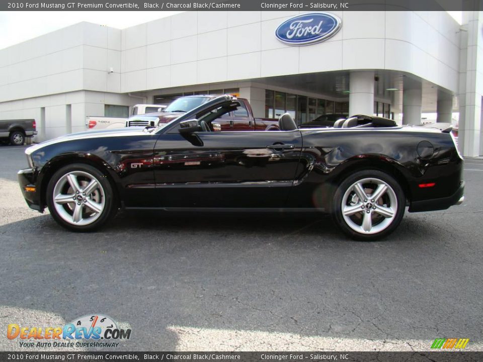 2010 Ford Mustang GT Premium Convertible Black / Charcoal Black/Cashmere Photo #9
