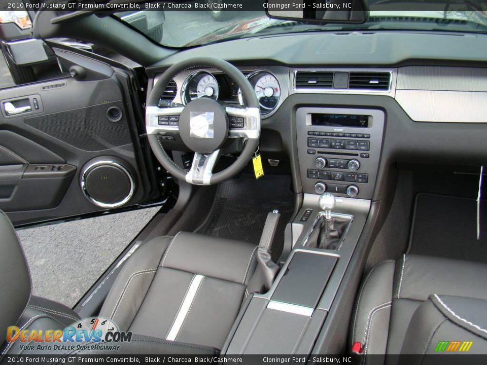 2010 Ford Mustang GT Premium Convertible Black / Charcoal Black/Cashmere Photo #17