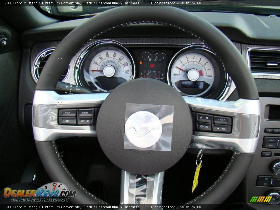 2010 Ford Mustang GT Premium Convertible Black / Charcoal Black/Cashmere Photo #23