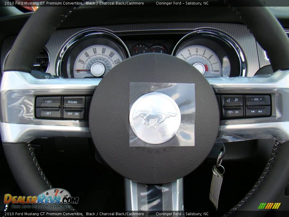 2010 Ford Mustang GT Premium Convertible Black / Charcoal Black/Cashmere Photo #29