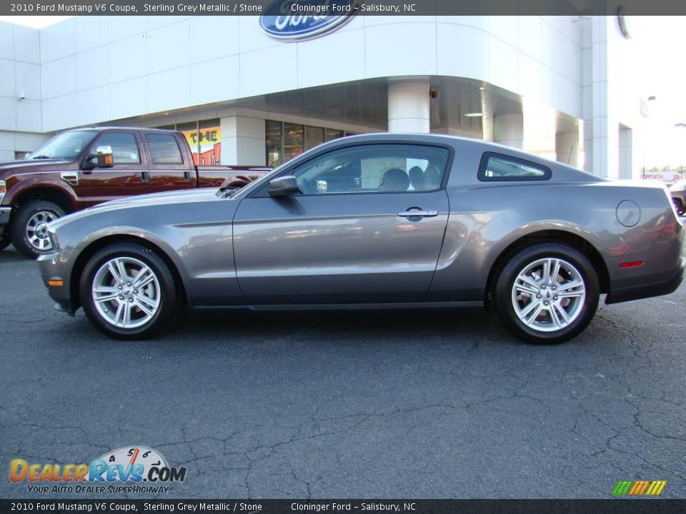 2010 Ford Mustang V6 Coupe Sterling Grey Metallic / Stone Photo #5