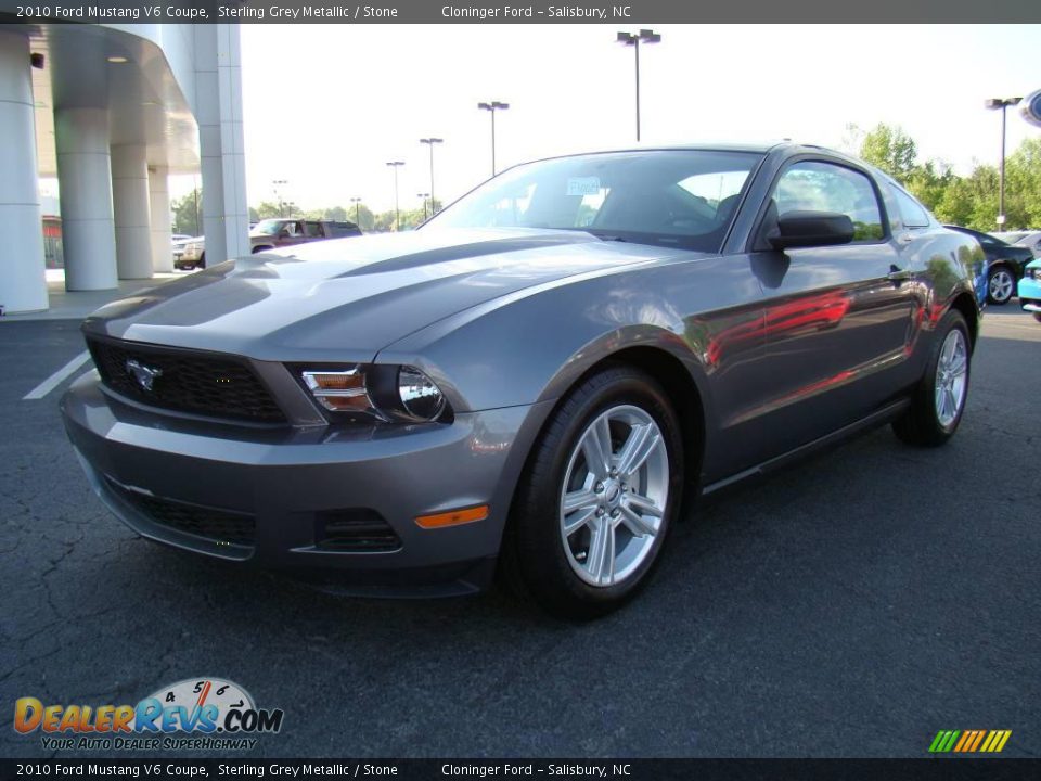 2010 Ford Mustang V6 Coupe Sterling Grey Metallic / Stone Photo #6