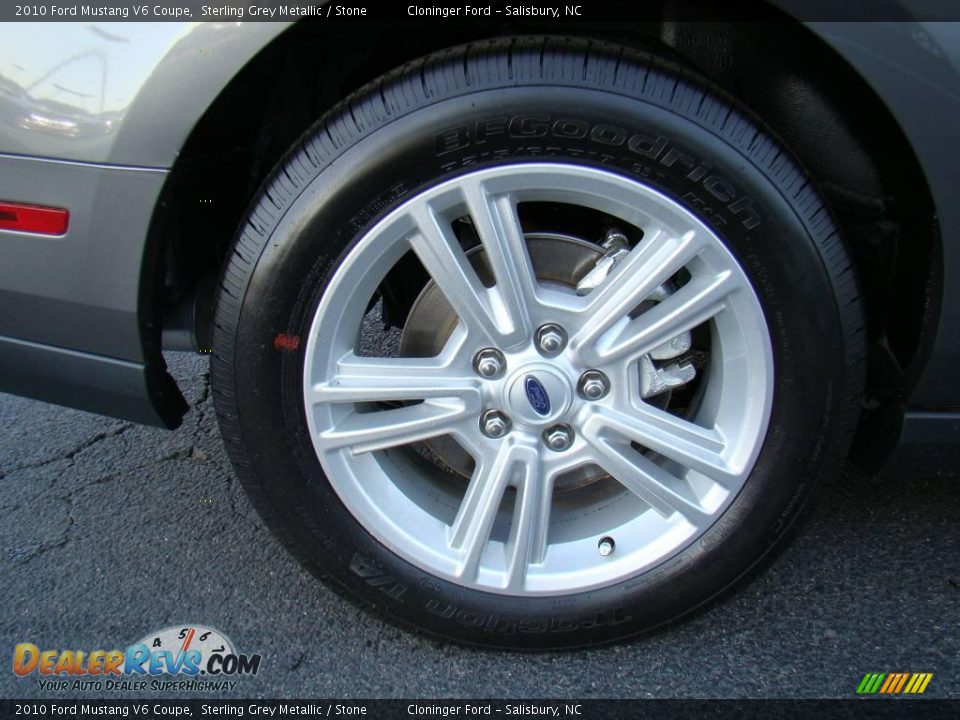 2010 Ford Mustang V6 Coupe Sterling Grey Metallic / Stone Photo #13