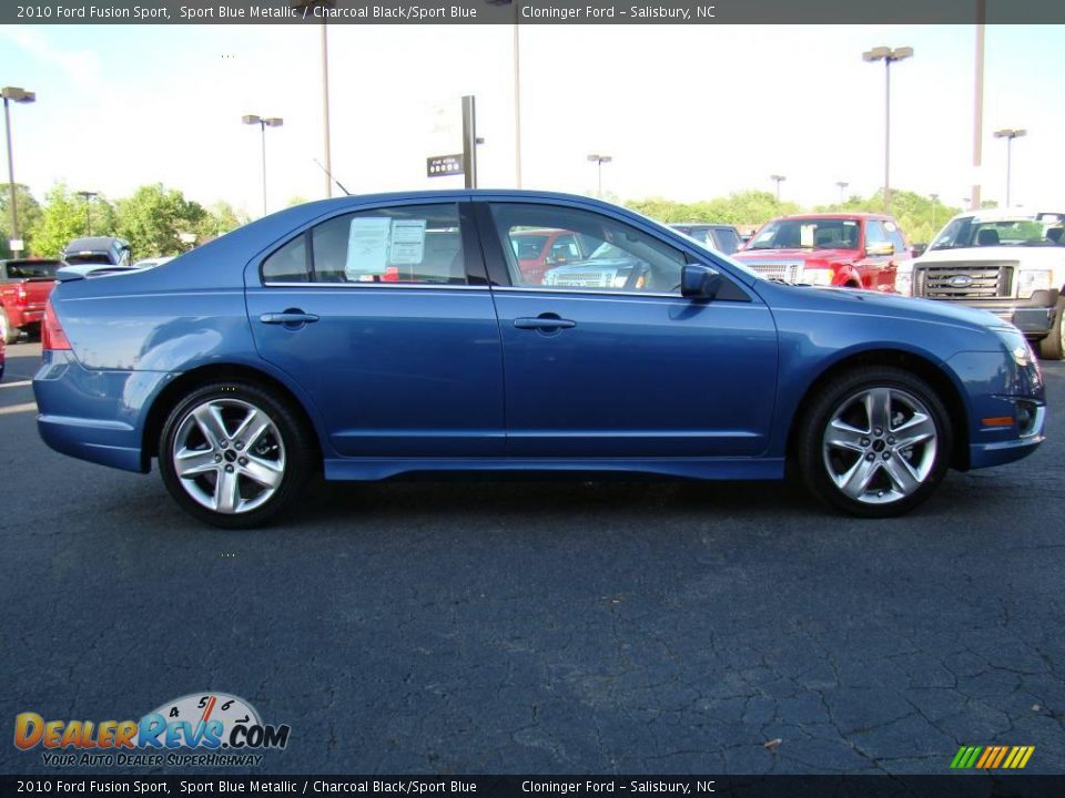 2010 Ford Fusion Sport Sport Blue Metallic / Charcoal Black/Sport Blue Photo #2