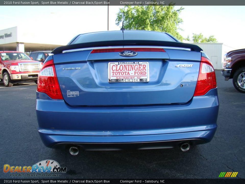 2010 Ford Fusion Sport Sport Blue Metallic / Charcoal Black/Sport Blue Photo #4