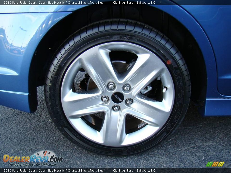 2010 Ford Fusion Sport Sport Blue Metallic / Charcoal Black/Sport Blue Photo #14