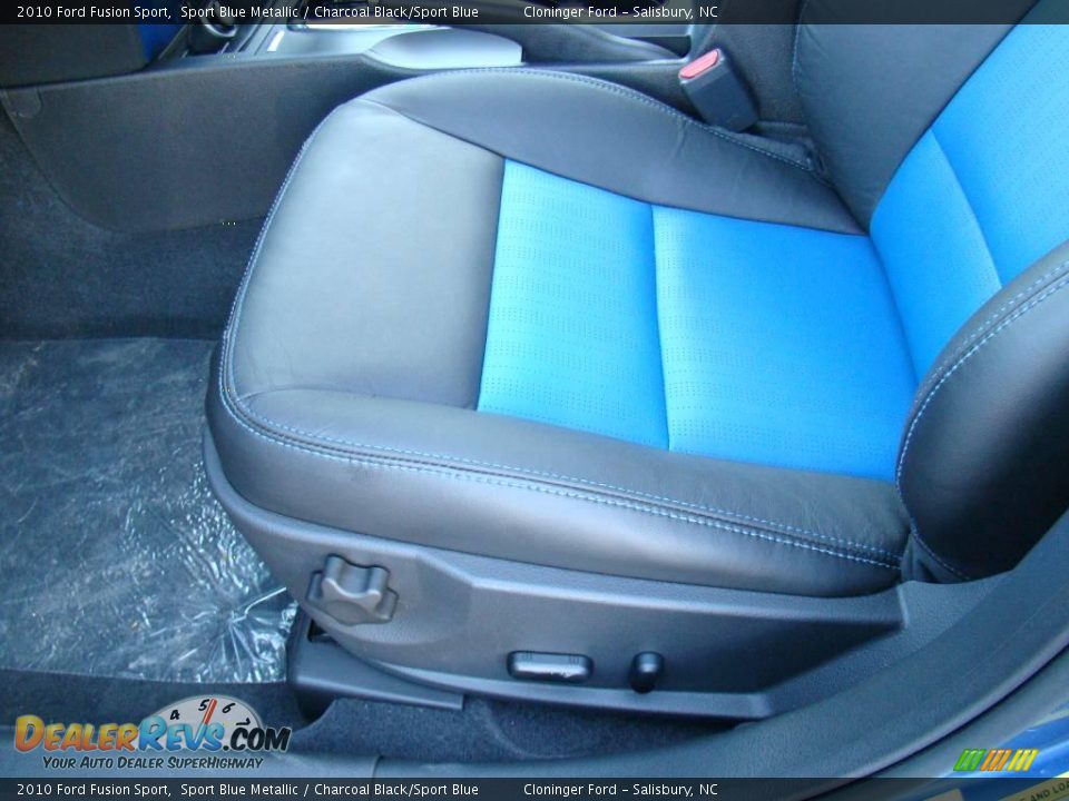 2010 Ford Fusion Sport Sport Blue Metallic / Charcoal Black/Sport Blue Photo #19