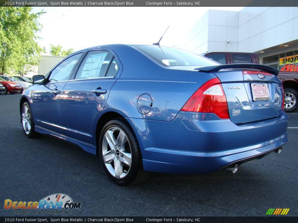 2010 Ford Fusion Sport Sport Blue Metallic / Charcoal Black/Sport Blue Photo #30