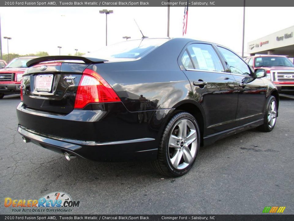 2010 Ford Fusion Sport AWD Tuxedo Black Metallic / Charcoal Black/Sport Black Photo #3