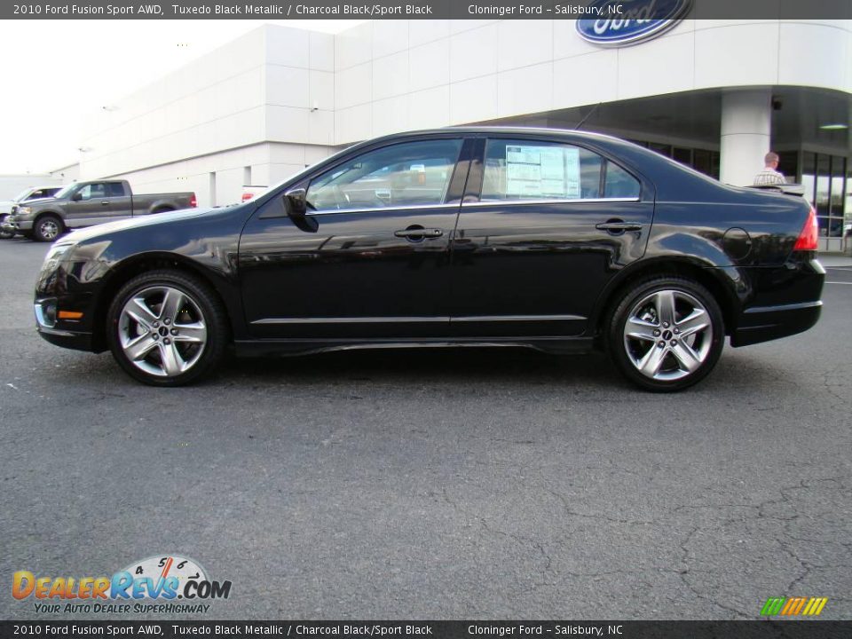 2010 Ford Fusion Sport AWD Tuxedo Black Metallic / Charcoal Black/Sport Black Photo #5