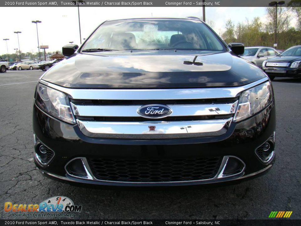 2010 Ford Fusion Sport AWD Tuxedo Black Metallic / Charcoal Black/Sport Black Photo #7