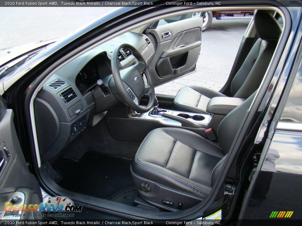 2010 Ford Fusion Sport AWD Tuxedo Black Metallic / Charcoal Black/Sport Black Photo #8
