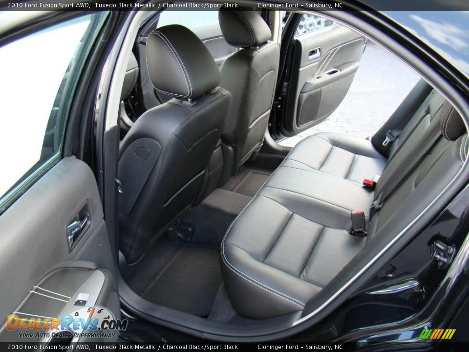 2010 Ford Fusion Sport AWD Tuxedo Black Metallic / Charcoal Black/Sport Black Photo #9