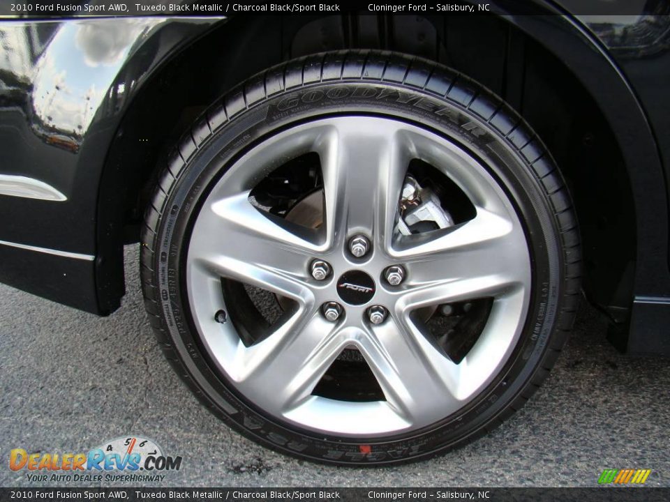 2010 Ford Fusion Sport AWD Tuxedo Black Metallic / Charcoal Black/Sport Black Photo #14
