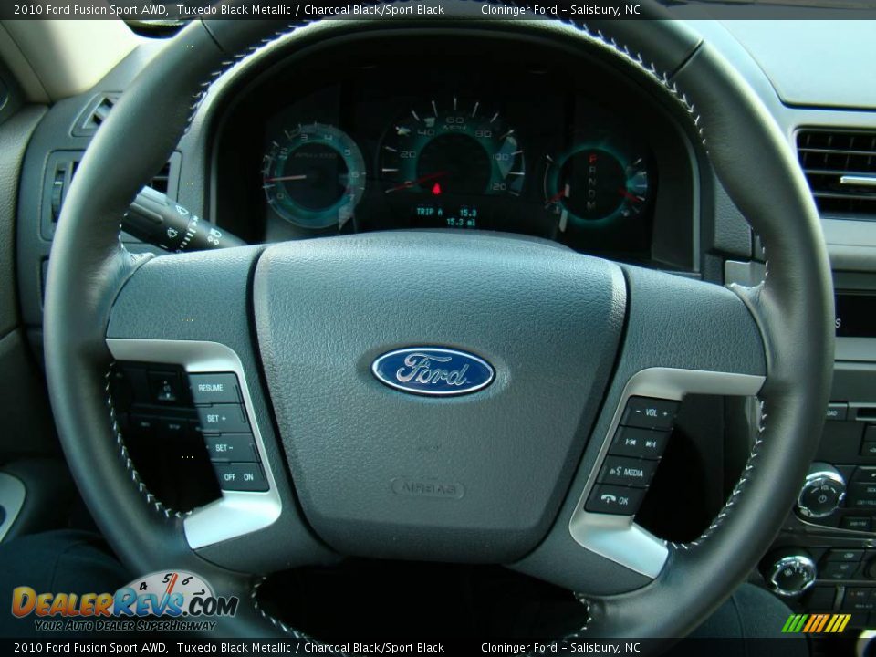 2010 Ford Fusion Sport AWD Tuxedo Black Metallic / Charcoal Black/Sport Black Photo #21
