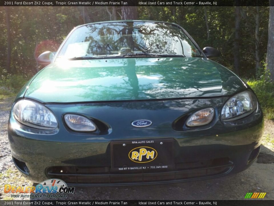 2001 Ford Escort ZX2 Coupe Tropic Green Metallic / Medium Prairie Tan Photo #3