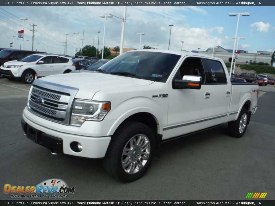 2013 Ford F150 Platinum SuperCrew 4x4 White Platinum Metallic Tri-Coat / Platinum Unique Pecan Leather Photo #5