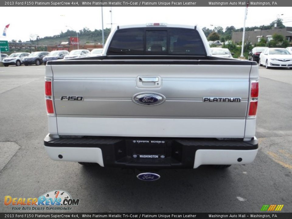 2013 Ford F150 Platinum SuperCrew 4x4 White Platinum Metallic Tri-Coat / Platinum Unique Pecan Leather Photo #7