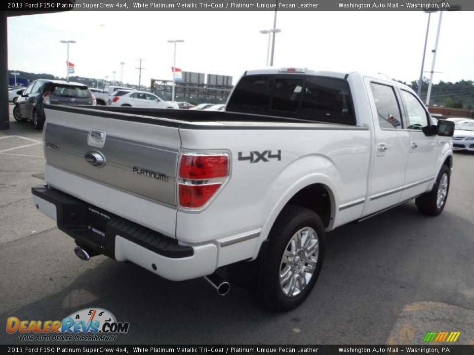 2013 Ford F150 Platinum SuperCrew 4x4 White Platinum Metallic Tri-Coat / Platinum Unique Pecan Leather Photo #10