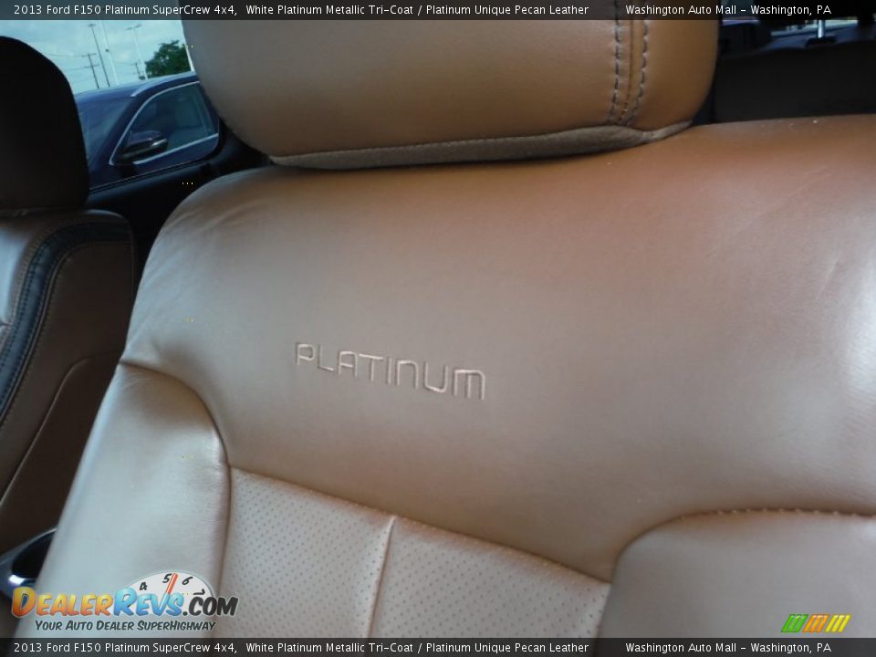 2013 Ford F150 Platinum SuperCrew 4x4 White Platinum Metallic Tri-Coat / Platinum Unique Pecan Leather Photo #15