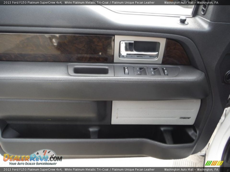 2013 Ford F150 Platinum SuperCrew 4x4 White Platinum Metallic Tri-Coat / Platinum Unique Pecan Leather Photo #16