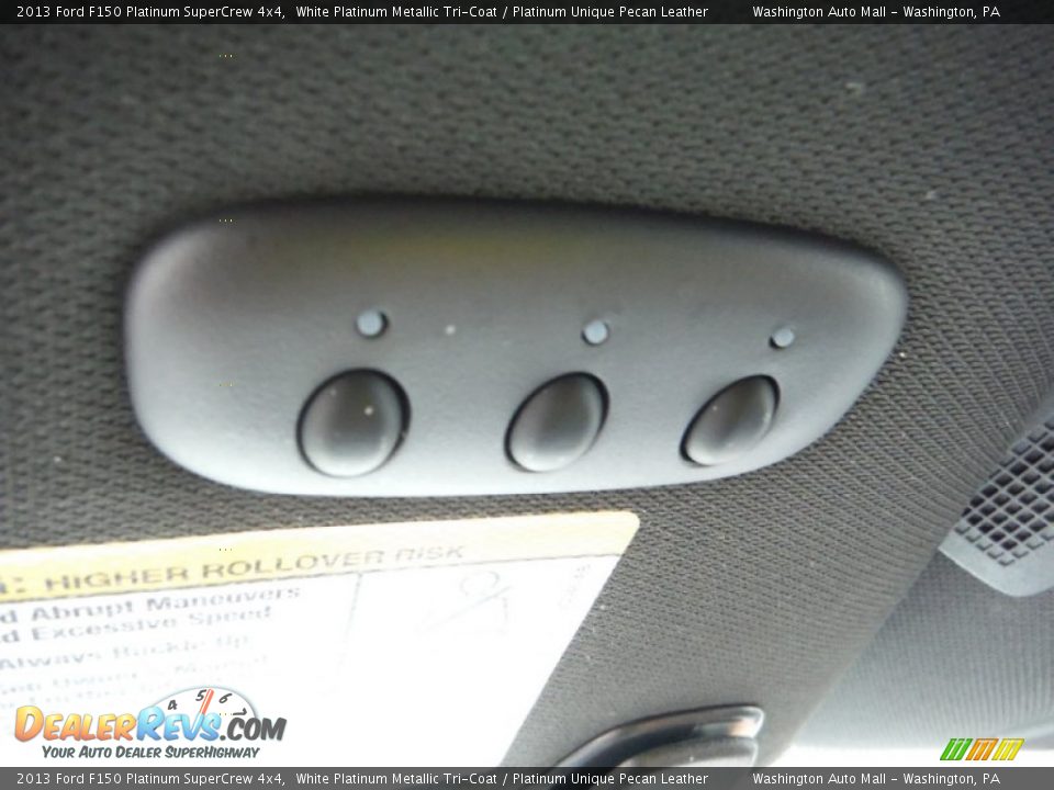 2013 Ford F150 Platinum SuperCrew 4x4 White Platinum Metallic Tri-Coat / Platinum Unique Pecan Leather Photo #22