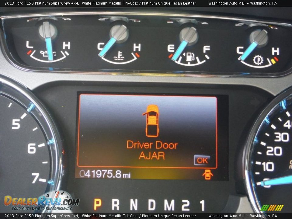 2013 Ford F150 Platinum SuperCrew 4x4 White Platinum Metallic Tri-Coat / Platinum Unique Pecan Leather Photo #25