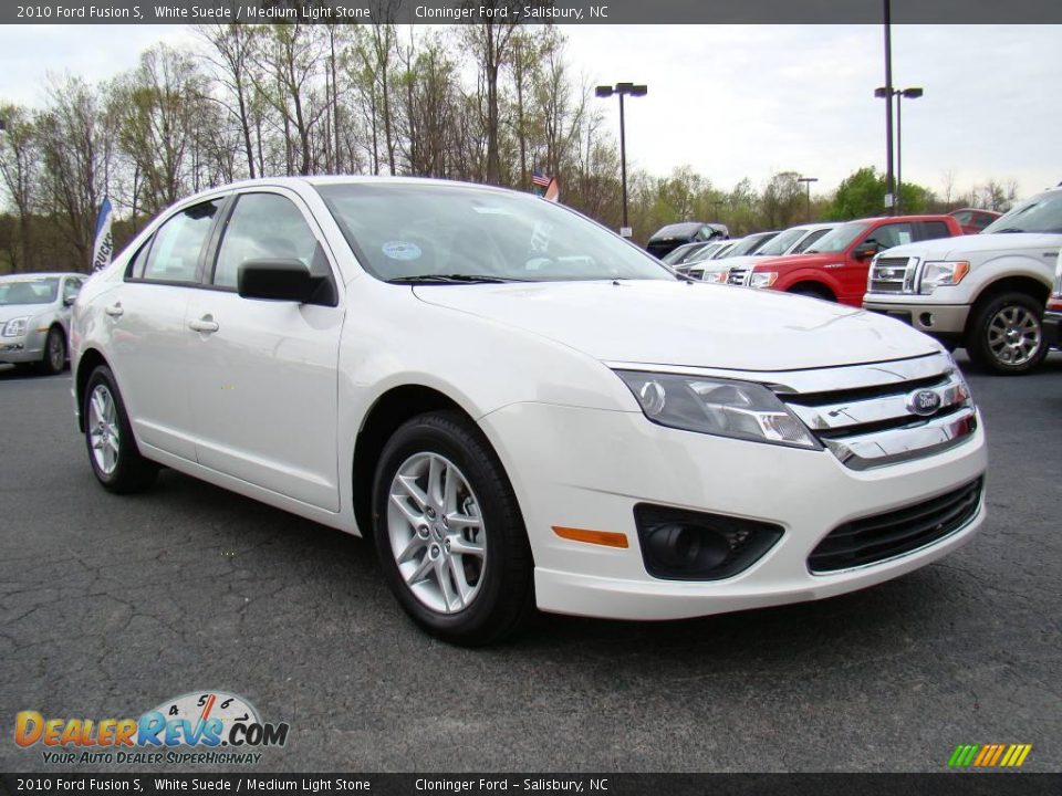 2010 Ford Fusion S White Suede / Medium Light Stone Photo #1
