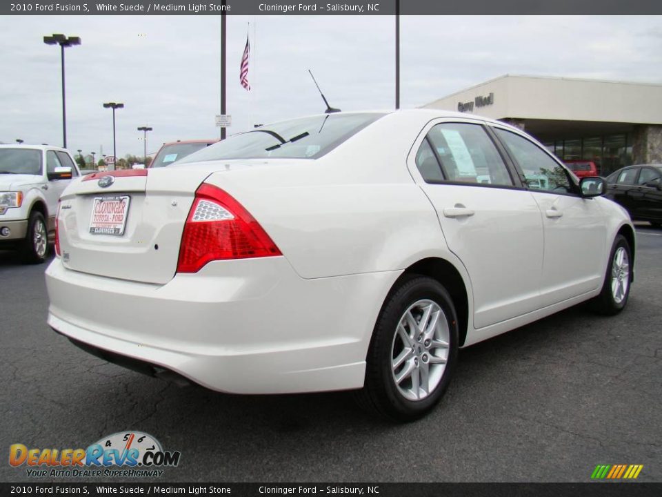 2010 Ford Fusion S White Suede / Medium Light Stone Photo #3