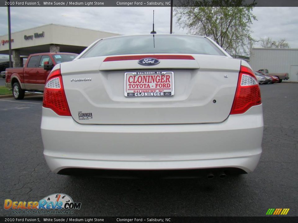 2010 Ford Fusion S White Suede / Medium Light Stone Photo #4