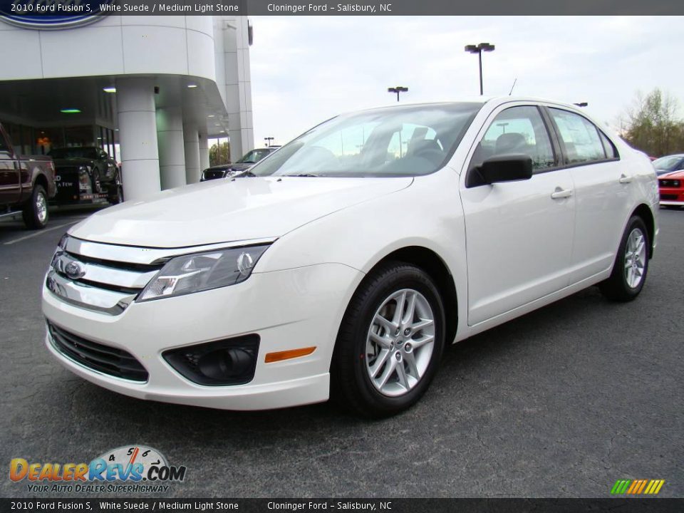 2010 Ford Fusion S White Suede / Medium Light Stone Photo #6