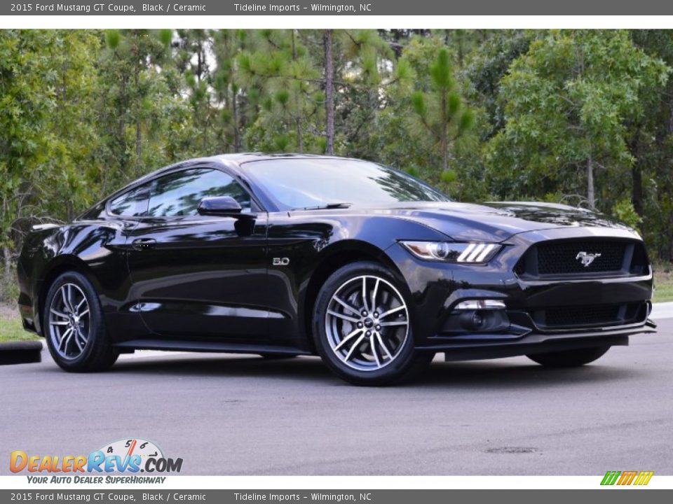 Black 2015 Ford Mustang GT Coupe Photo #2