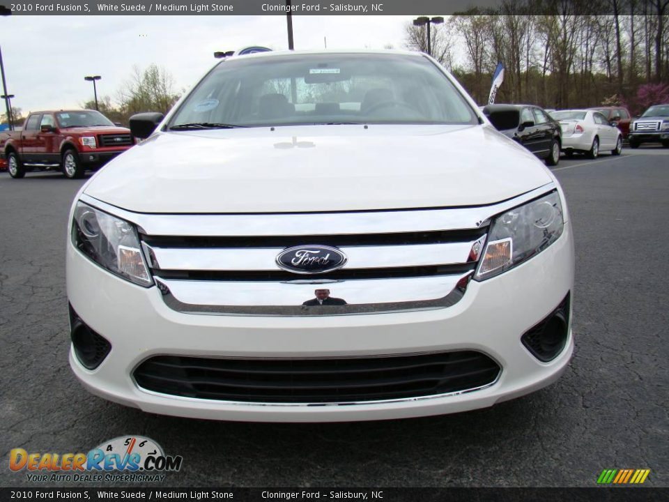 2010 Ford Fusion S White Suede / Medium Light Stone Photo #7